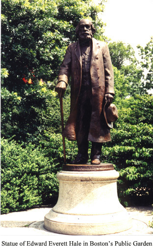Statue of E E Hale in the Public Gardens